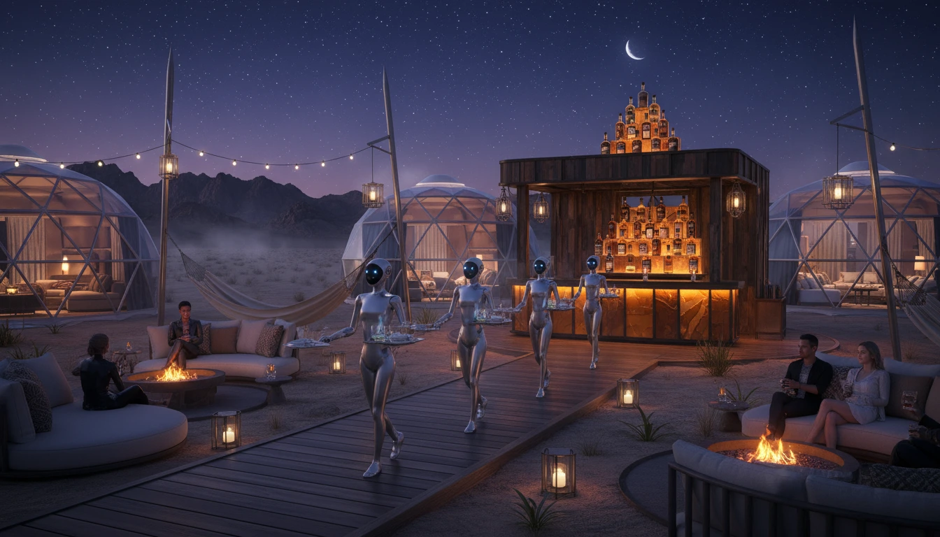 Desert venue gathering