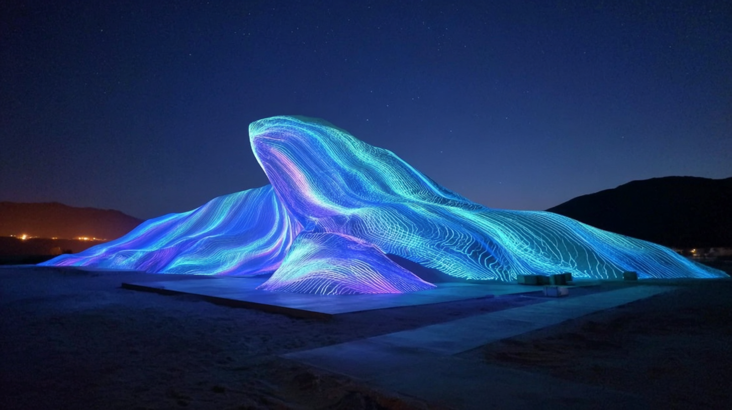 Light wave sculpture