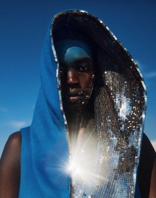 Sequin hood